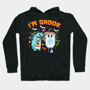 I'm Shook, Spooky Nurse, Funny Halloween Costume ER Nurse Hoodie